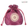 10-Pack Wine Red Color Satin Drawstring Pouch Size 13*15cm