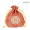 10-Pack Orange Satin Drawstring Pouch Size 13*15cm