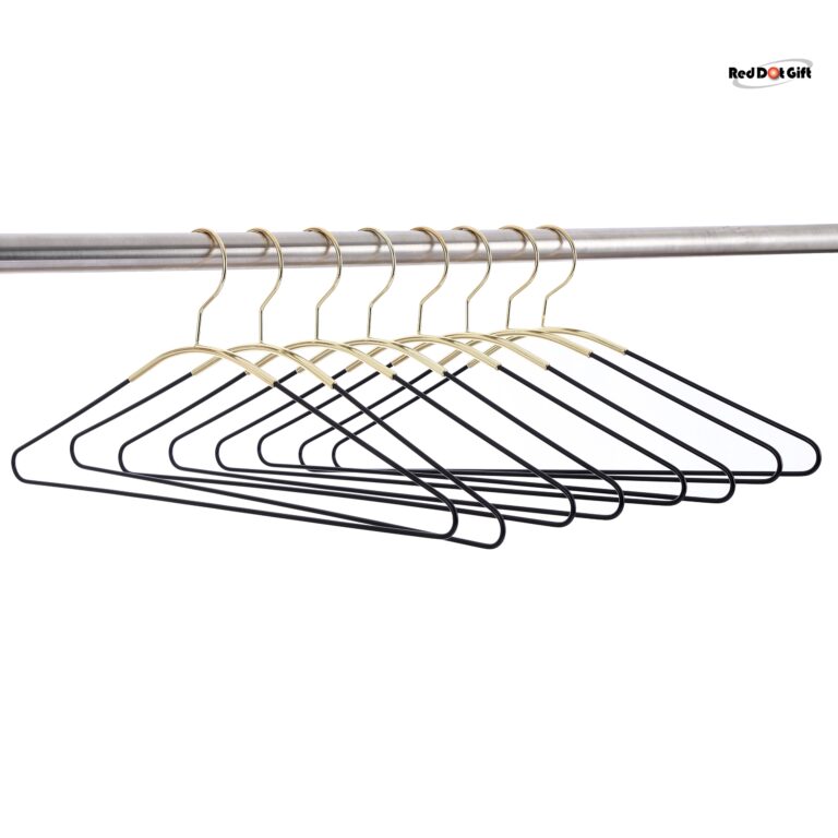 Golden Color Strong Metal Hanger 16.8 Inch Golden & Black Color, Clothes Hangers Coat Hanger Standard Hangers for Everyday Use