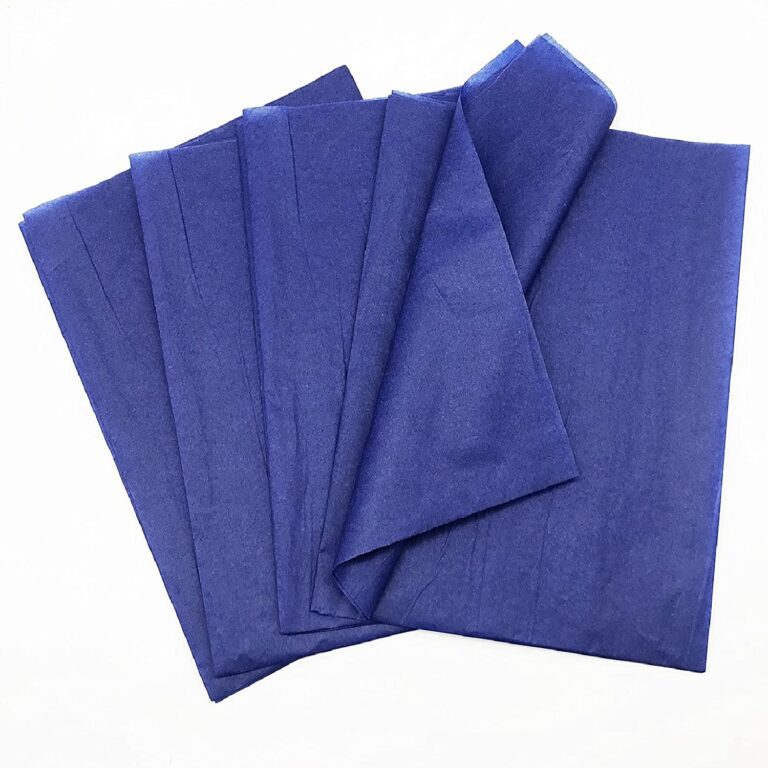 Pack of 50 Sheets Dark Blue Color Tissue Paper Gift Wrapping DIY Tissues 50 * 75cm…17 Grams, Acid Free for A Variety of Craft, Art and Paper Projects, T-Shirt Wrap.