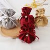 H13*9cm Gift Velvet Pouch with Round Base ( 6 Colors )