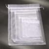 50 Pieces Size : 13*18cm Drawstring Organza Pouches, Gift Pouches ( Colors : White/Black/Beige/Pink )