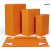 Orange Color Flat Cardboard Boxes, Magnet Boxes, for Gifts, Packing, Easy To Fold Style