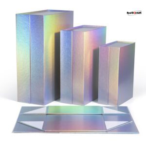 RainBow Color Flat Cardboard Boxes, Magnet Boxes, for Gifts, Packing, Easy To Fold Style