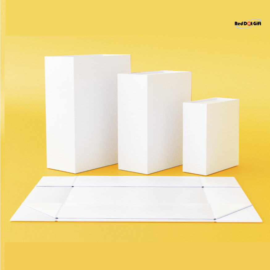 White Color Flat Cardboard Boxes, Magnet Boxes, for Gifts, Packing, Easy To Fold Style