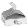 Baby Velvet Hangers Grey 11Inch/28cm - Nursery Clothes Hangers Non Slip Toddler Hangers, 360 Chrome Swivel Hook