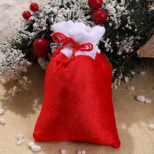 10-Pack Soft Velvet Pouches, Burlap Bags For Gifts
