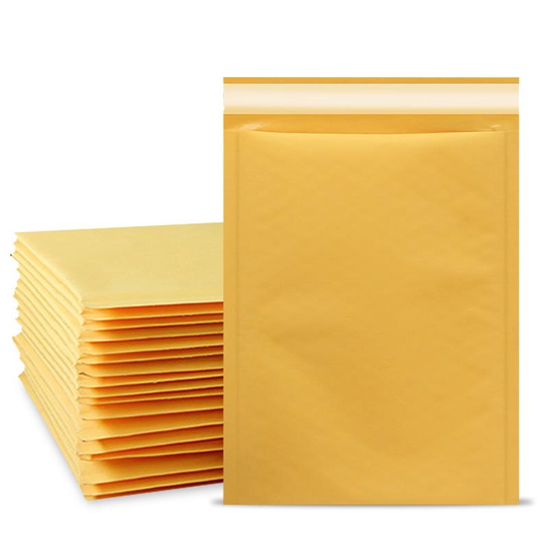 Pack of 10 Yellow Kraft Bubble mailers Padded envelopes .Kraft Paper Cushion envelopes. Peel & Seal. Mailing & Shipping & Packing & Packaging.