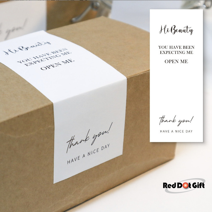 Pack of 50 pcs Size : 6*15cm Thank You Sticker .