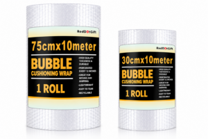 Heavy-Duty Clear Bubble Cushioning Wrap Roll for Packing, Moving, Shipping & Packaging Mailers - All-Purpose Shock-Absorbing Protective Air Bubble Packaging Material for Fragile Items