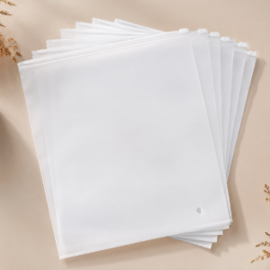 Premium Frosted Zipper Plastic Bags for Clothes Packaging & Shipping—Heavy Duty Reusable Apparel Zip Lock Storage Bags with Vent Holes—Waterproof Poly Zip Bags for T-Shirts, Underwear, Makeups & Toiletries