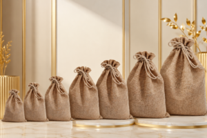 Burlap Gift Bags with Drawstring 7 Sizes Options Brown Linen Jewelry Pouches Wedding Jute Bags for Jewelry and Treat Pouches Party Birthday Wedding Favors Gift.