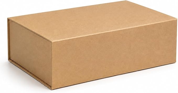 Red Dot Gift Kraft Color Flat Cardboard Magnet Boxes (3 Size Options) – Easy-to-Fold Style Premium Packaging Containers for Gift Giving, Secure Shipping, and Retail Storage Solutions - Image 7