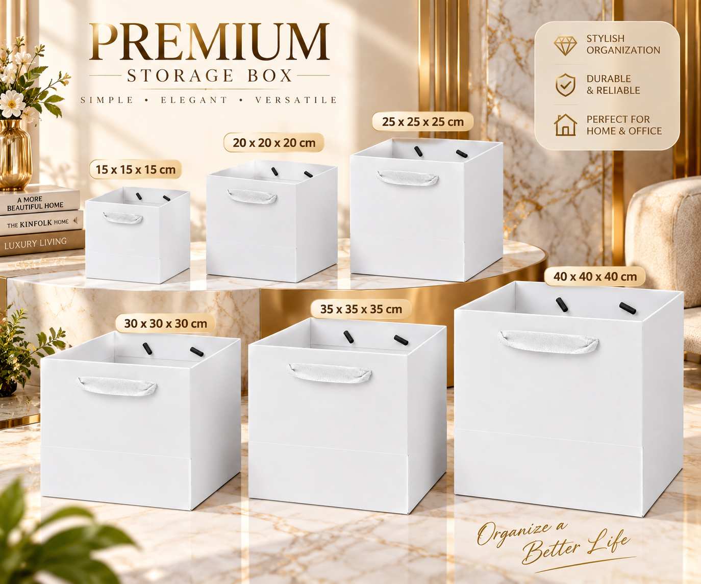 Red Dot Gift Heavy-Duty 250 gsm Premium White Paper Shopping Bags (7 Size Options)—Extra Durable Plain Square Base Gift & Packaging Bags with Elegant Ribbon Handles for Boutique Retail, Weddings, Birthdays, Corporate Events, and Party Favors - Image 2