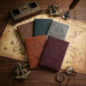 A5 nautical journal with an embossed cover