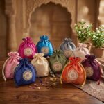 Red Dot Gift Satin Drawstring Pouch (13 x 15 cm, 10-Color Options) – Smooth Satin Jewelry and Gift Bag for Everyday Packaging and Presentation
