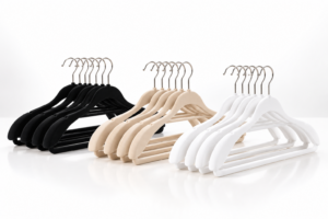 Red Dot Gift Wide Shoulder Velvet Hangers (3-Color Options) – Heavy-Duty Non-Slip Suit Hangers with 360° Swivel Hook for Jackets, Coats, and Pants