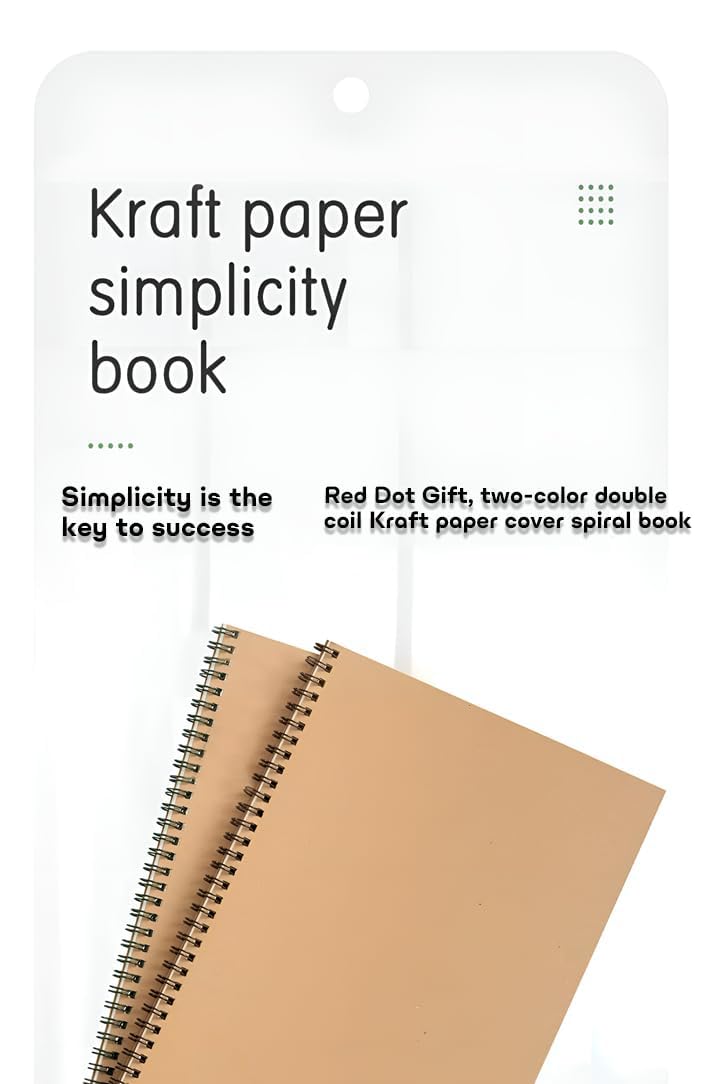 Red Dot Gift® A5 Brown Notebooks, Soft Cover Spiral Notebook Journal, Blank Sketch Book Pad, Wire bound Memo Notepads Diary Notebook Planner with lined Paper. - Image 7