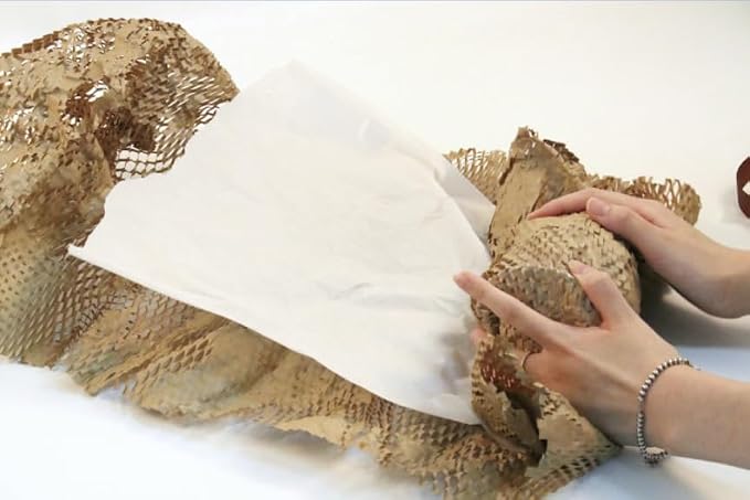 Premium Honeycomb Wrap Paper Roll – Eco-Friendly Perforated Kraft Cushioning Packaging & Shock-Absorbing Protective Material for Shipping, Fragile Item Moving, Parcel Packing, Glassware Protection & Decorative Wrapping - Image 3