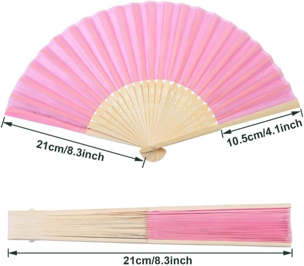 Red Dot Gift®Folding Fans Bamboo Handheld Fans Paper Folded Fans for Wedding Gift, Party Favors, DIY, Home Decoration - Image 5
