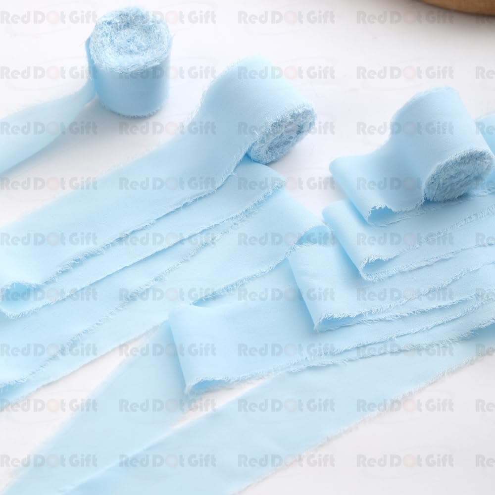 Ribbon 3 Rolls Chiffon Ribbons Packed, 1.5" x 7Yd Wrapping Ribbon Set for Gift Wrapping, Wedding Decor, Wedding Invitations, Bouquet Wrap, Flower Bouquet, Bridal Bouquets, DIY Crafts - Image 13