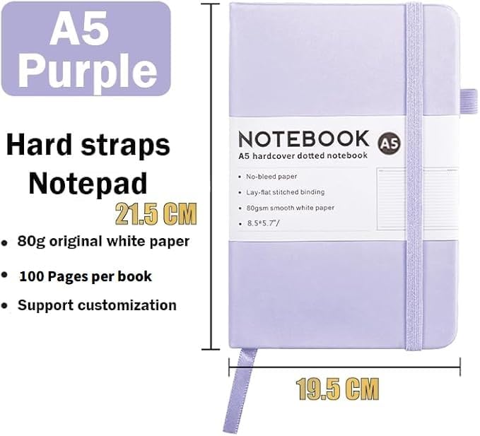 A5 Dotted Notebook & Journal (100 Pages) – Premium Eco-Friendly Paper, Durable Hardcover & Lay-Flat Binding for Planning & Creative Writing. - Image 4