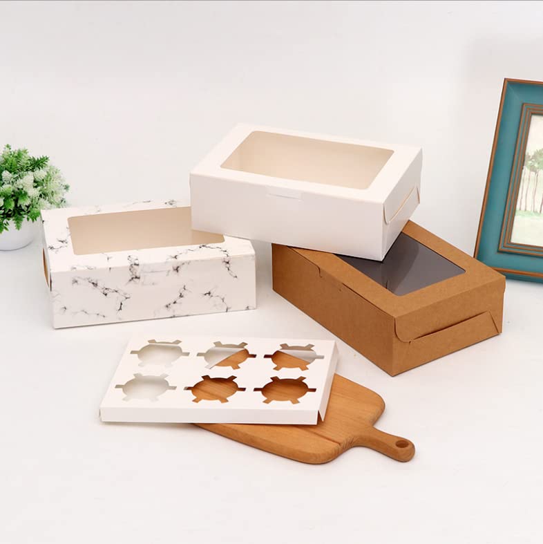 Cupcake Box kraft paper bakery packaging