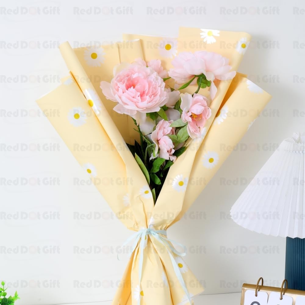Red Dot Gift® Pack of 20 Sheets Gift Wrapping Paper ( Model Type : Fresh Like You ) Size 57x57cm,Waterproof Flower Bouquet Wrapping Paper Used for DIY Crafts,Floral Wrapping Paper,Wrapping Paper for Flower Bouquet - Image 6