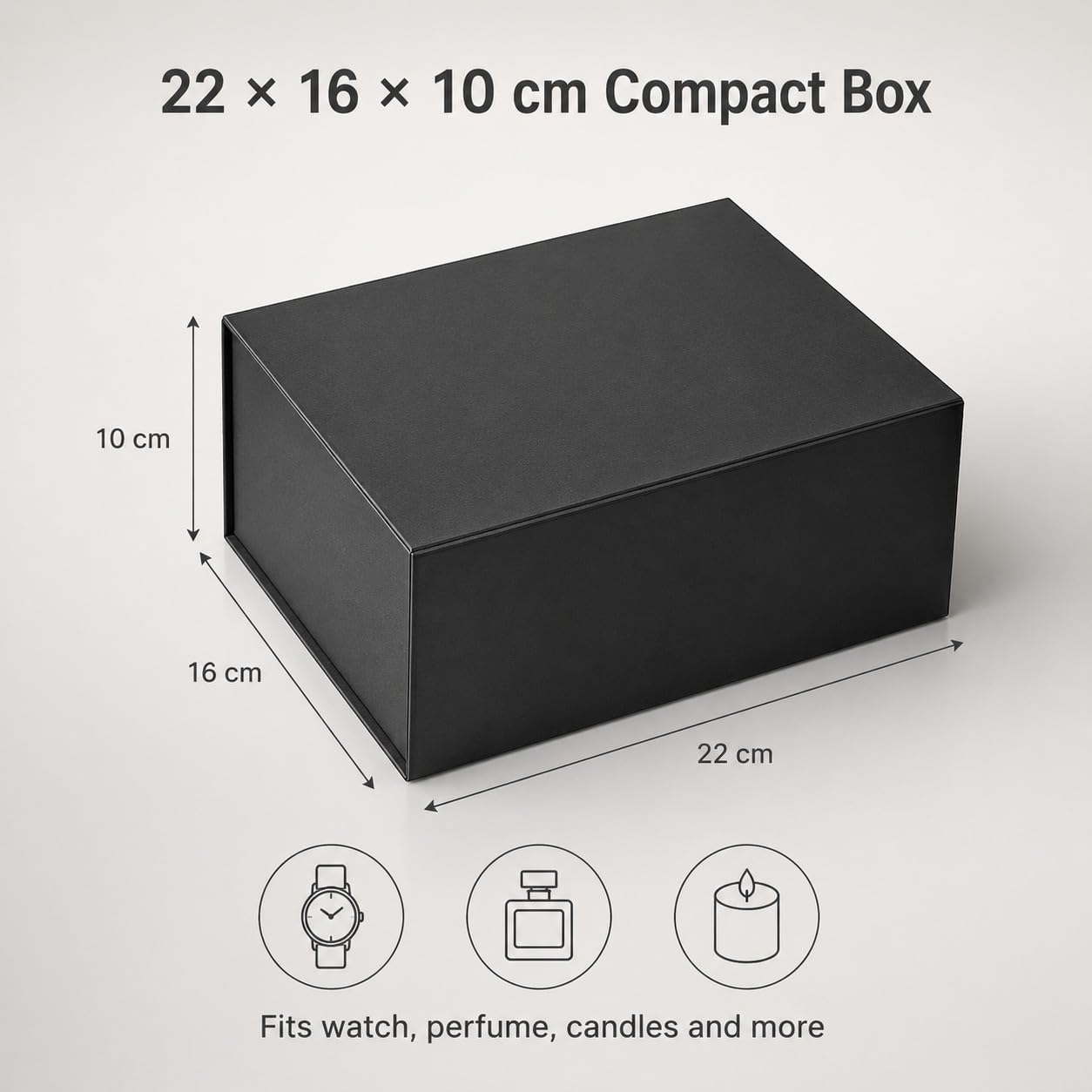Black Color Flat Cardboard Boxes, Magnet Boxes, for Gifts, Packing, Easy-to-Fold Style - Image 6