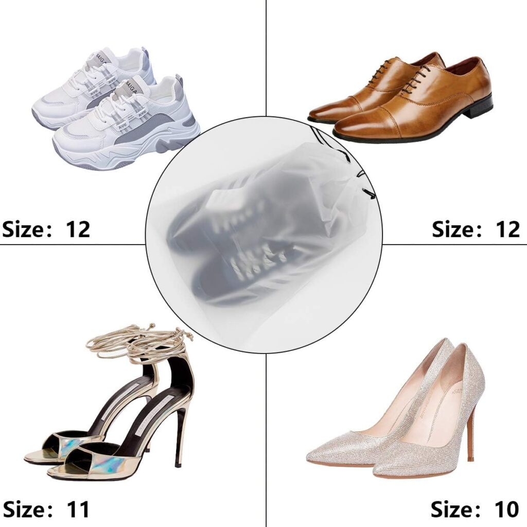 Non-Woven Storage Bags white drawstring shoe organizers