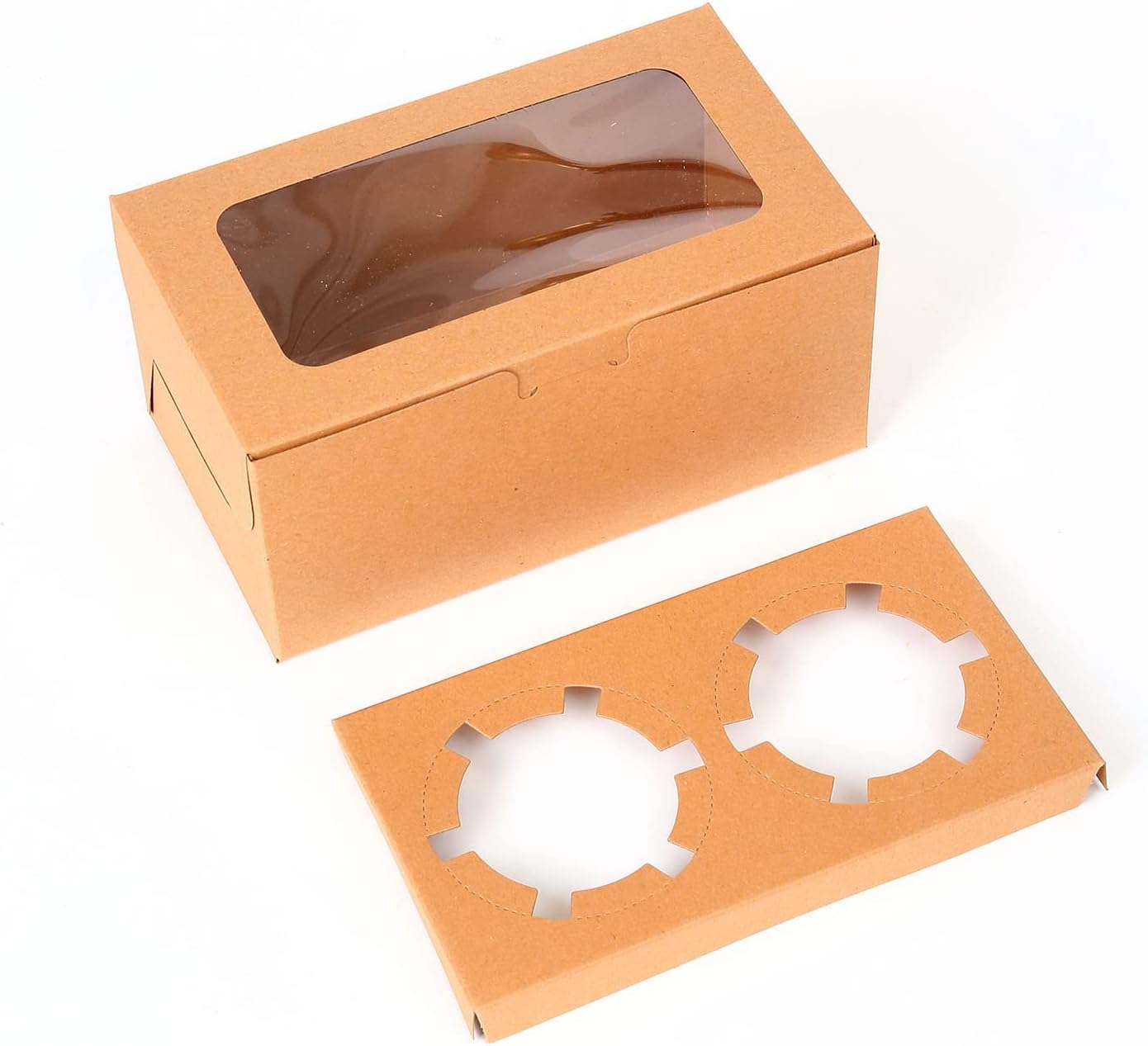 Kraft Paper Cupcake Box (Pack of 12)