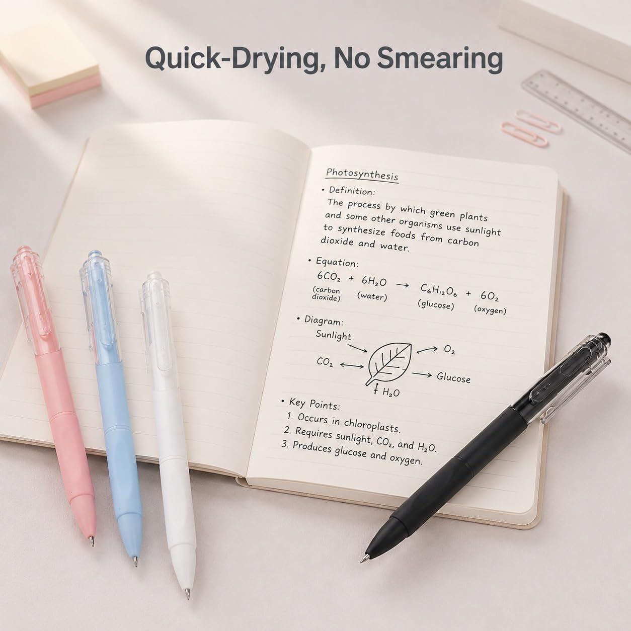 Red Dot Gift 5-Pack Morandi Retractable Gel Pens, 0.5mm ST Fine Point Quick-Drying Black Ink Pens, Aesthetic Pastel Aesthetic Pens with Clear Clip for School, Note-Taking, and Journaling - Image 3