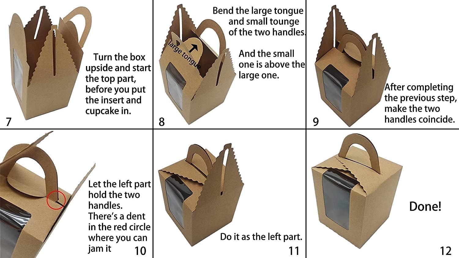 Single Cupcake Gift Boxes with window and insert