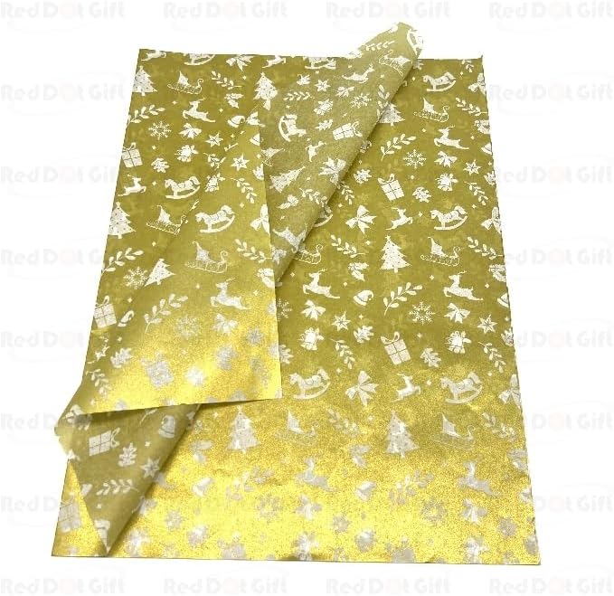 Red Dot Gift 25 Sheets Christmas Metallic Tissue Paper (50x70cm, 9-Color Options) – Bulk Decorative Wrapping Paper for Gift Bags, Holiday, Birthday, and New Year - Image 12