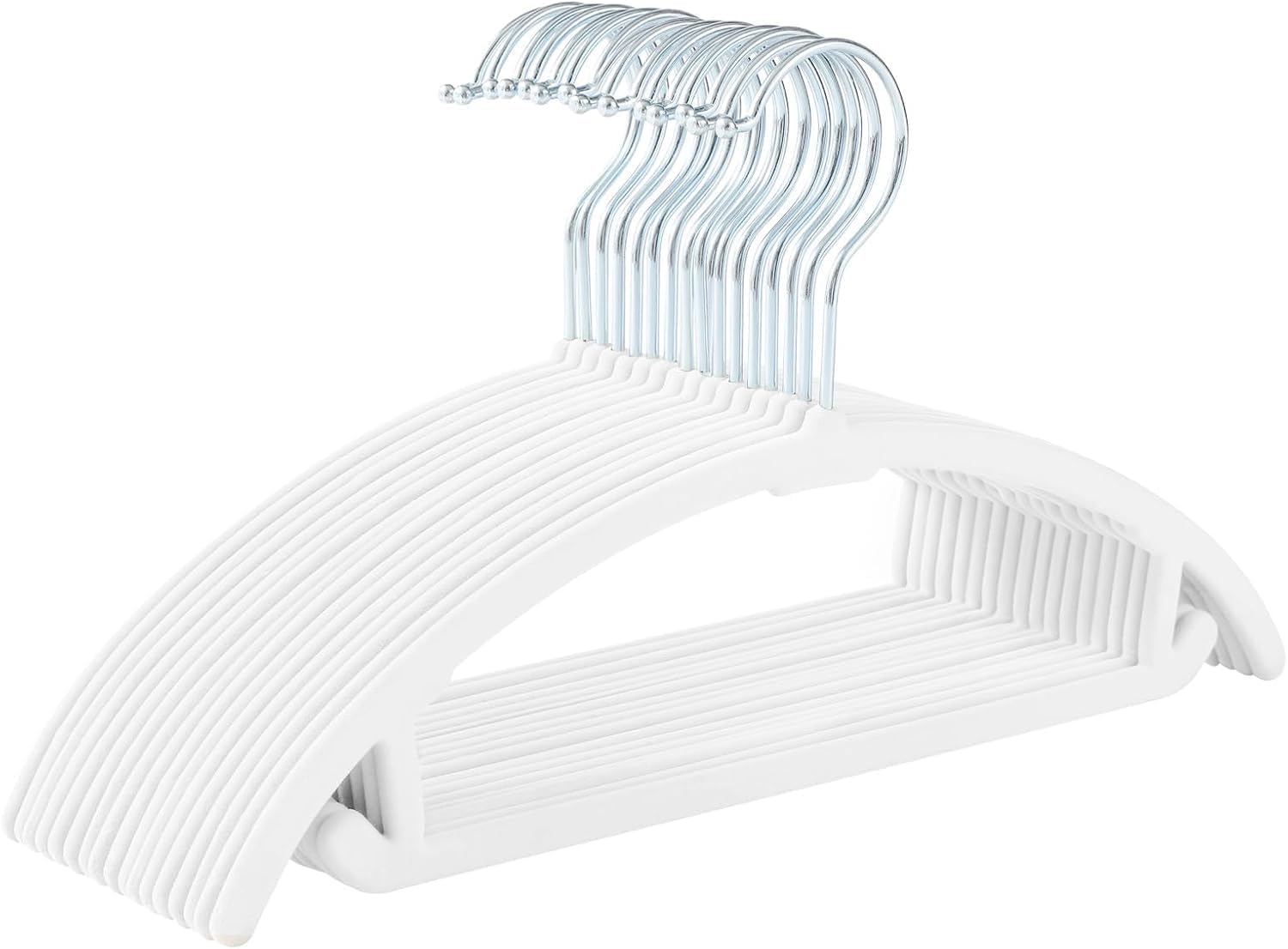 MIZGI Velvet Baby Hangers,No Shoulder Bump Children‘s Hangers for Baby ,Infant & Toddler Clothes, Durable Space Saving Non Slip Hangers for Everyday Closet Use - Image 2