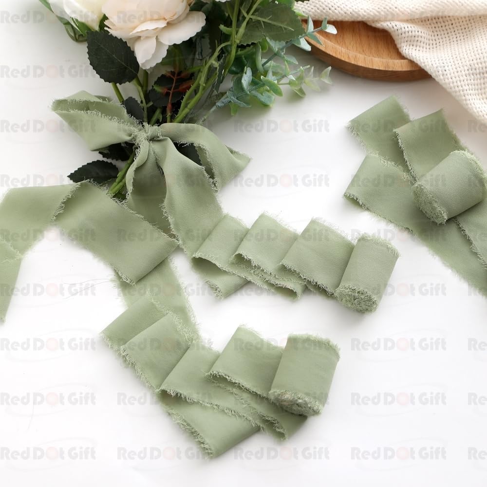 Ribbon 3 Rolls Chiffon Ribbons Packed, 1.5" x 7Yd Wrapping Ribbon Set for Gift Wrapping, Wedding Decor, Wedding Invitations, Bouquet Wrap, Flower Bouquet, Bridal Bouquets, DIY Crafts - Image 6