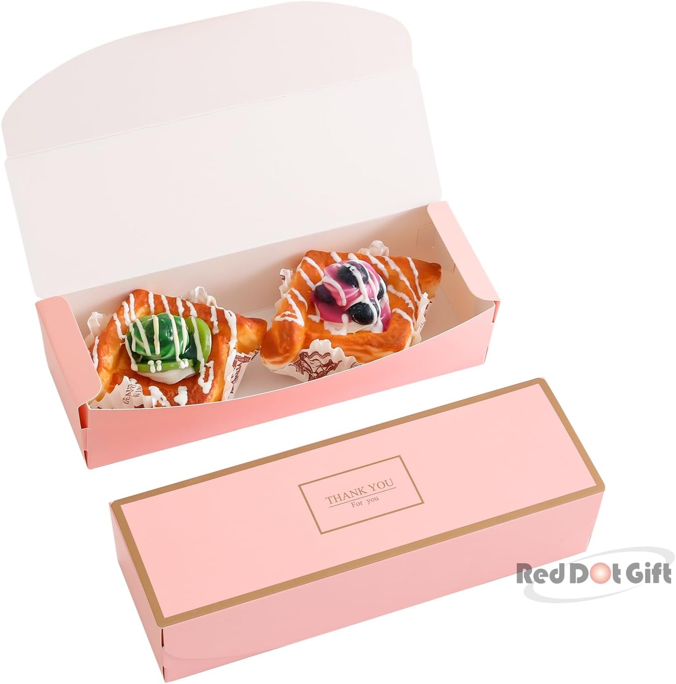 Rectangle Boxes, Cardboard Biscuit Boxes, Cookie Packaging Containers, Baking Cake Chocolate Storage Party Supplies Wedding Gifts. (Size: 21.5x7x5 cm) - Image 3