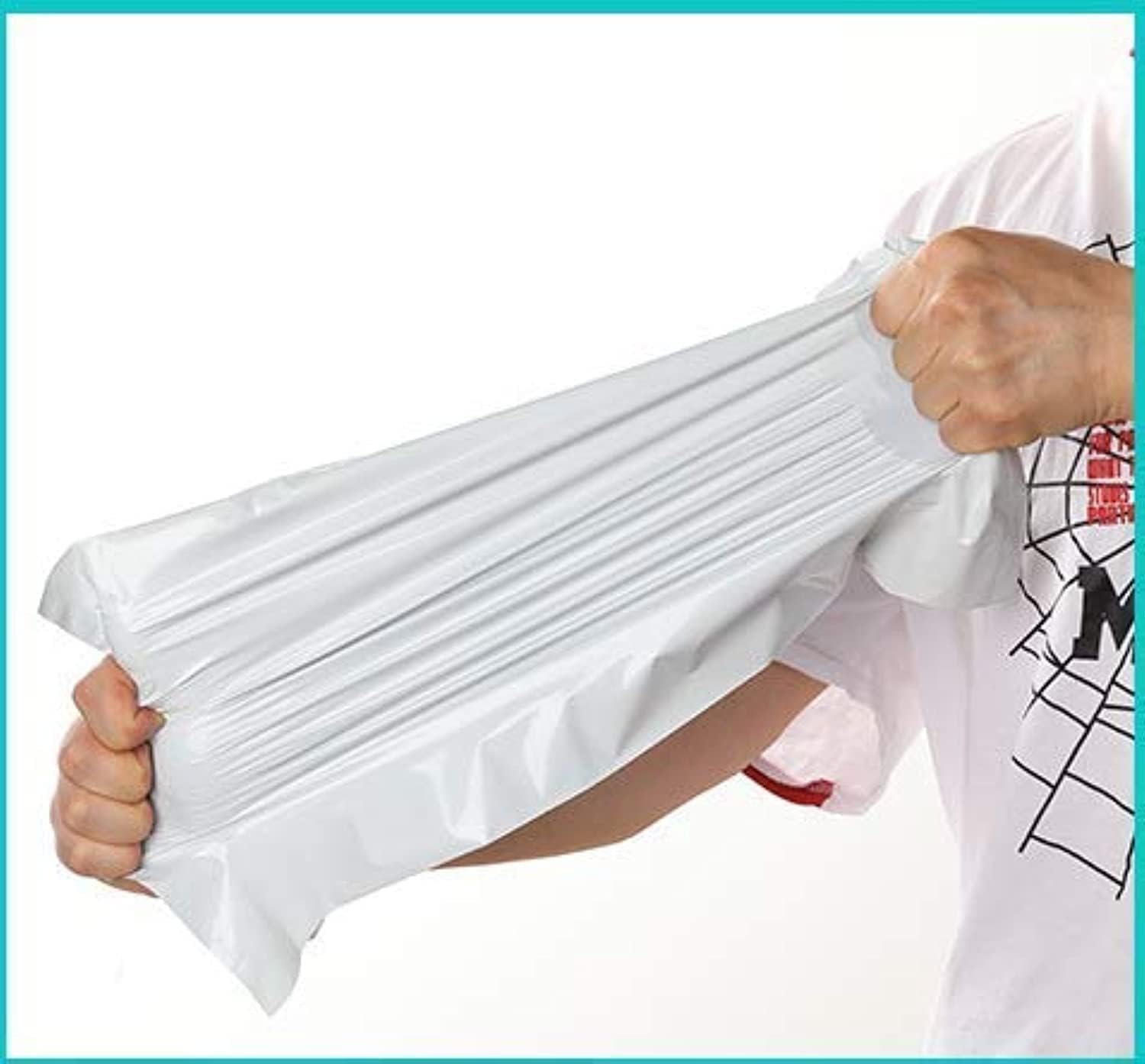 100-Pack White Poly Mailers with Self-Seal Adhesive – Black Shield Inner Layer, 6 Sizes Available – Heavy-Duty Plastic Shipping Bags & Courier Envelopes - Image 5