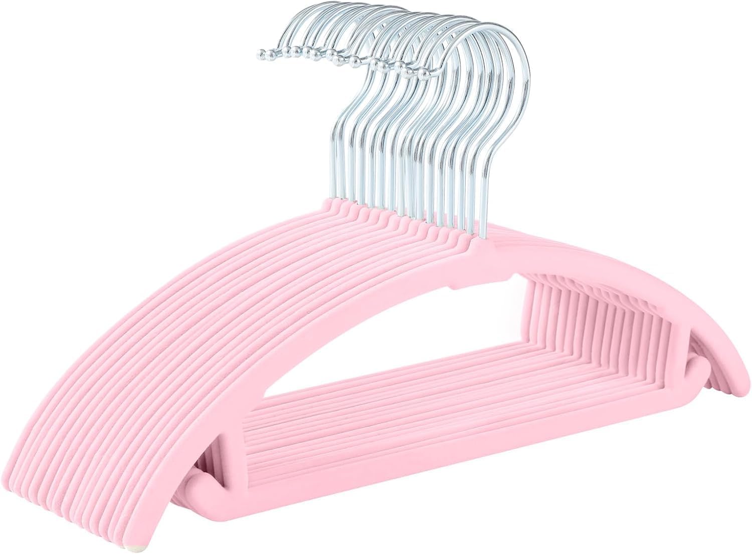 MIZGI Velvet Baby Hangers,No Shoulder Bump Children‘s Hangers for Baby ,Infant & Toddler Clothes, Durable Space Saving Non Slip Hangers for Everyday Closet Use - Image 5