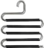 Red Dot Gift® S-Shape Pants Hangers Space Save Non-Slip Trousers Hangers Stainless Steel Clothes Hangers Closet Storage Organizer for Pants Jeans Scarf Hanging