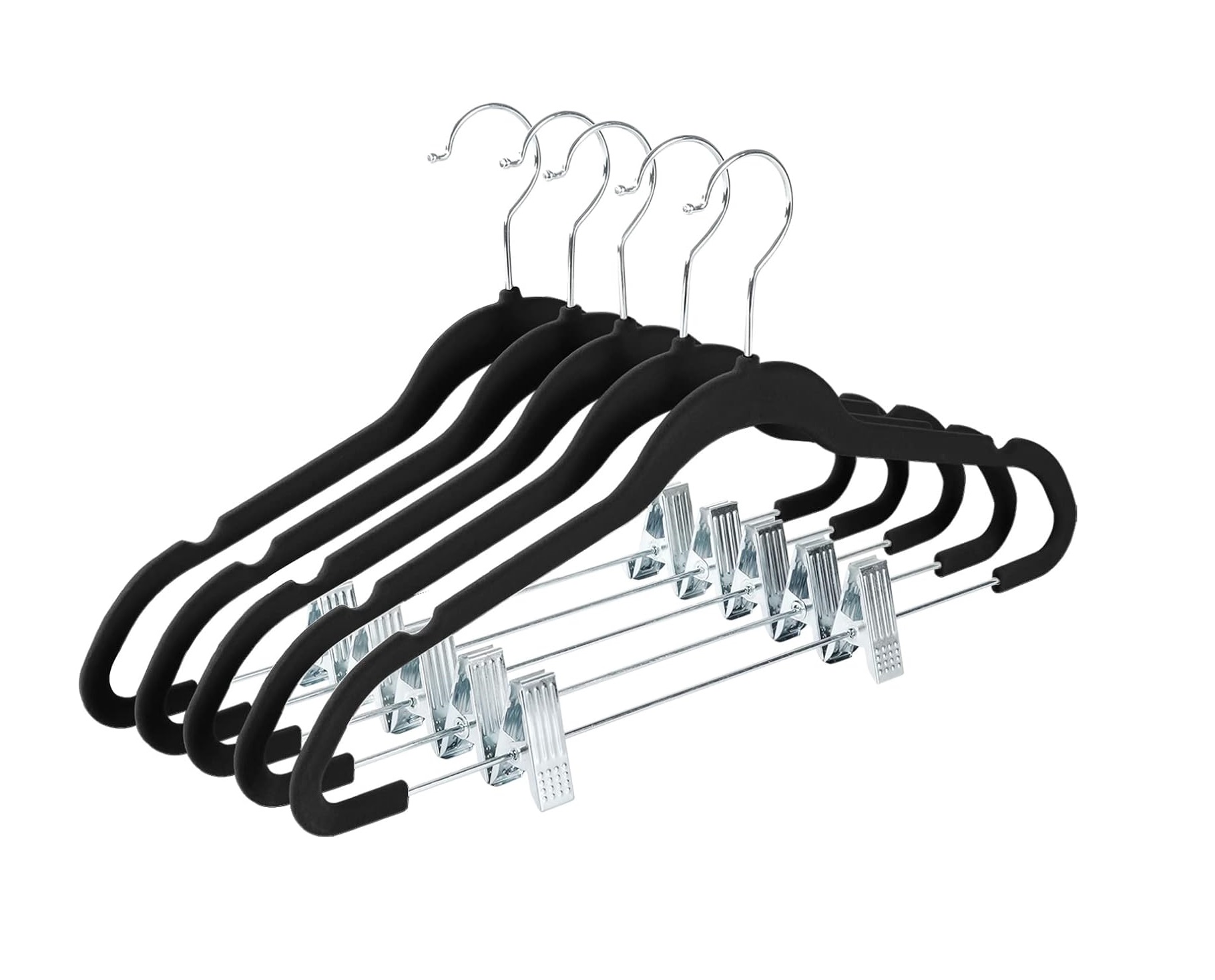 42cm Black hanger with clip