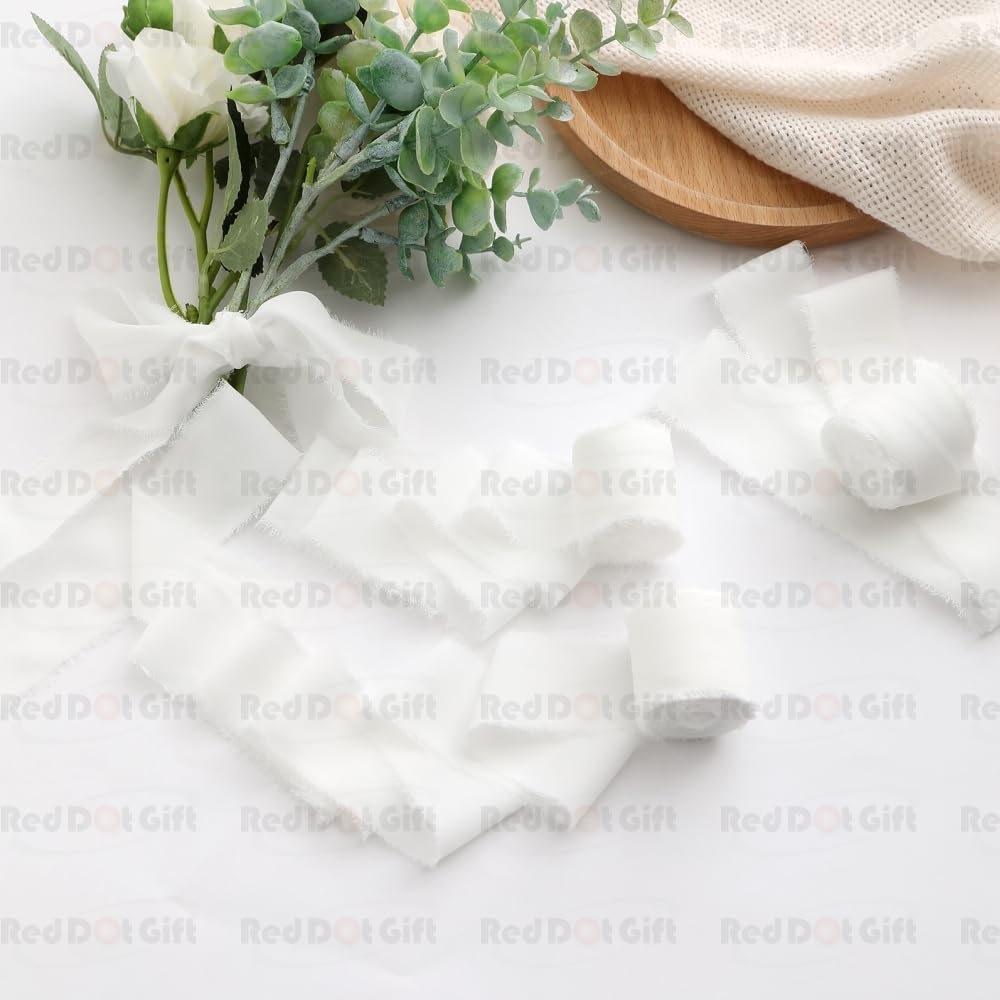 Ribbon 3 Rolls Chiffon Ribbons Packed, 1.5" x 7Yd Wrapping Ribbon Set for Gift Wrapping, Wedding Decor, Wedding Invitations, Bouquet Wrap, Flower Bouquet, Bridal Bouquets, DIY Crafts