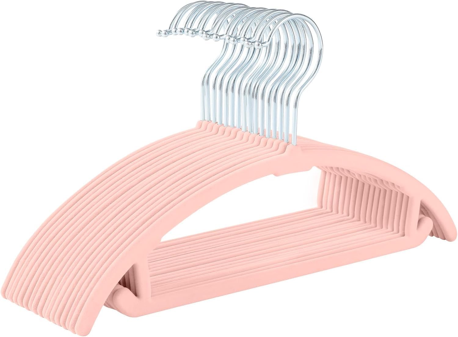 MIZGI Velvet Baby Hangers,No Shoulder Bump Children‘s Hangers for Baby ,Infant & Toddler Clothes, Durable Space Saving Non Slip Hangers for Everyday Closet Use - Image 3