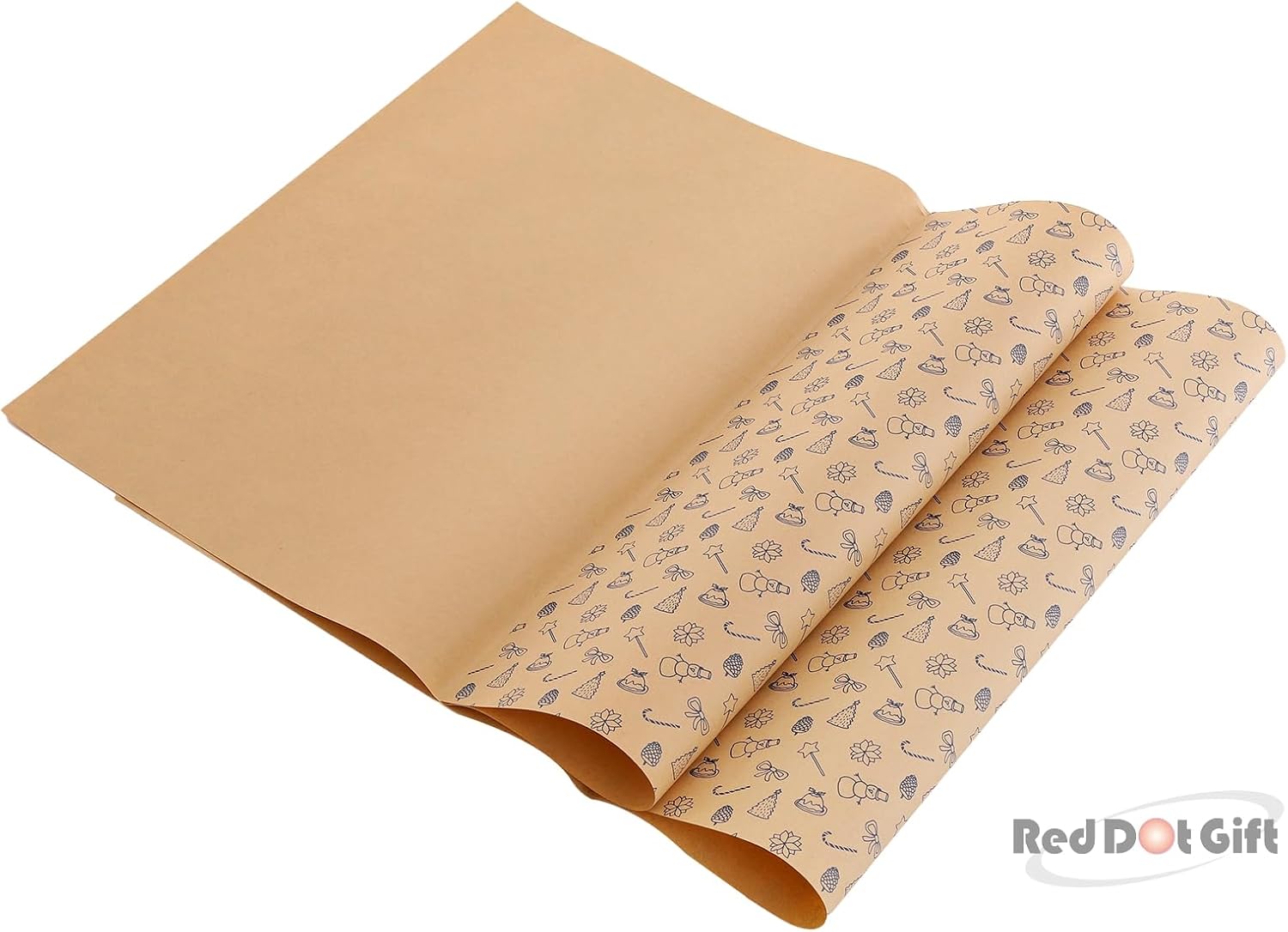 Christmas Snowman Design Wrapping Paper 70*50cm, Christmas Gift Wrapping Paper, Brown Kraft Christmas Wrapping Paper for Christmas, Party, and Festive Decorations. - Image 11