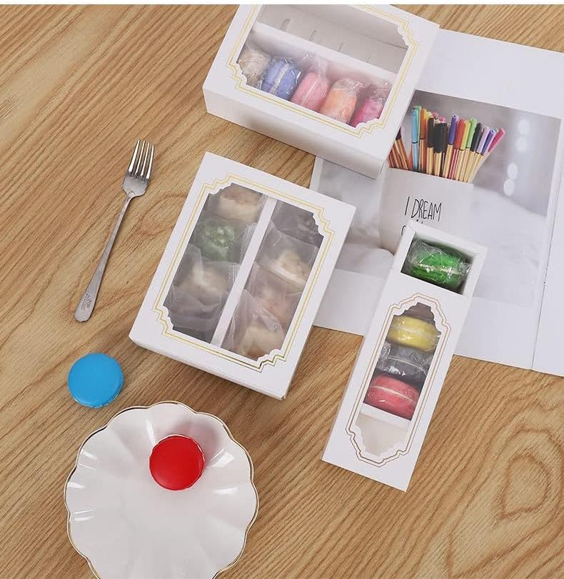 DIY Macarons Box Drawer Chocolate Box with Window (2 Size Options) – Sliding Sweet and Pastry Packaging Container with Clear Display for Gifts, Desserts, and Party Favors - Image 3