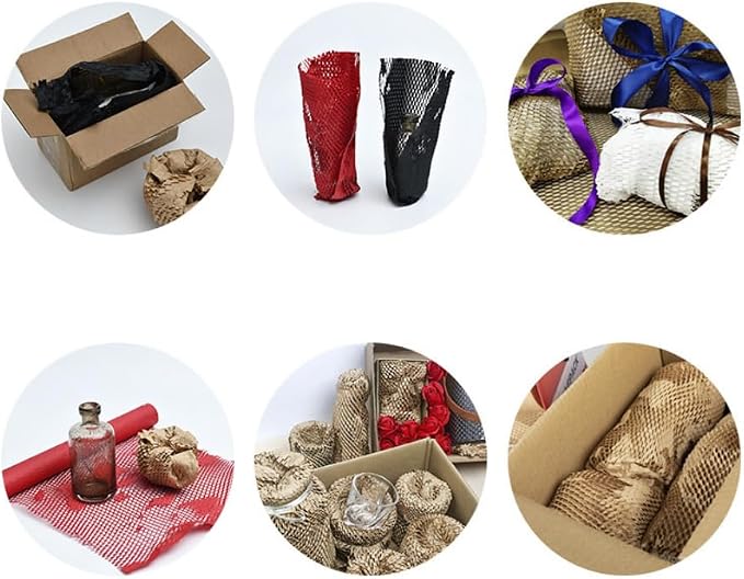Premium Honeycomb Wrap Paper Roll – Eco-Friendly Perforated Kraft Cushioning Packaging & Shock-Absorbing Protective Material for Shipping, Fragile Item Moving, Parcel Packing, Glassware Protection & Decorative Wrapping - Image 6