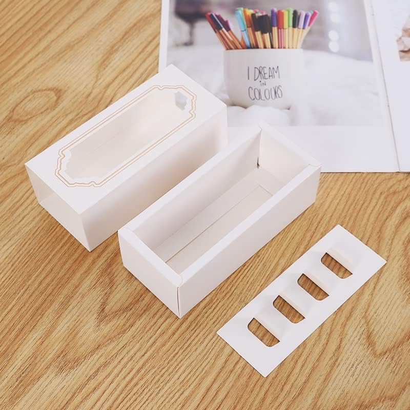 DIY Macarons Box Drawer Chocolate Box with Window (2 Size Options) – Sliding Sweet and Pastry Packaging Container with Clear Display for Gifts, Desserts, and Party Favors - Image 5