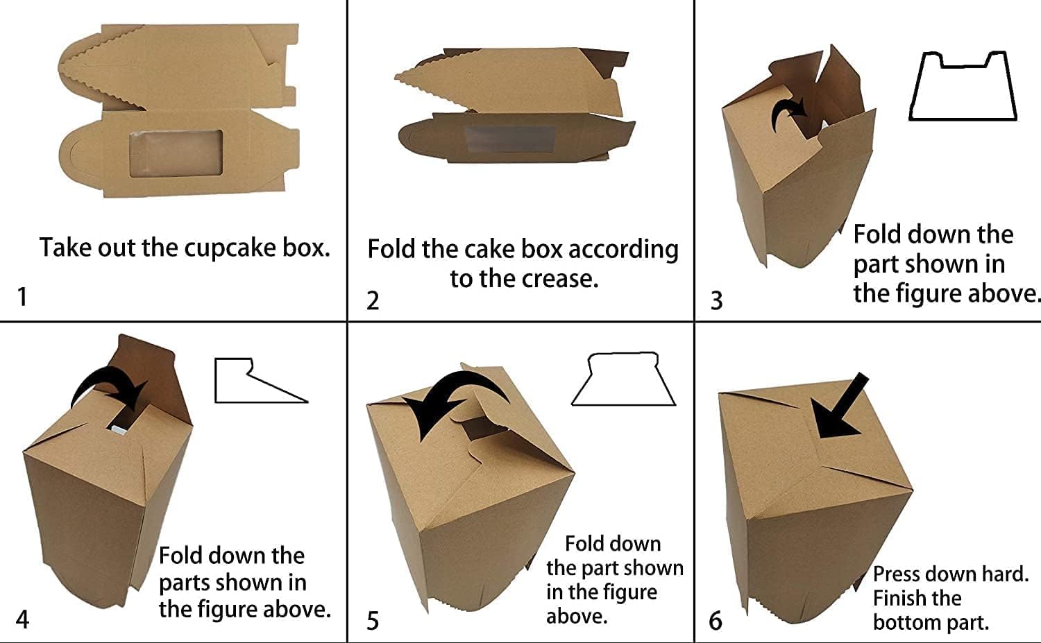 Single cupcake box with clear display window
