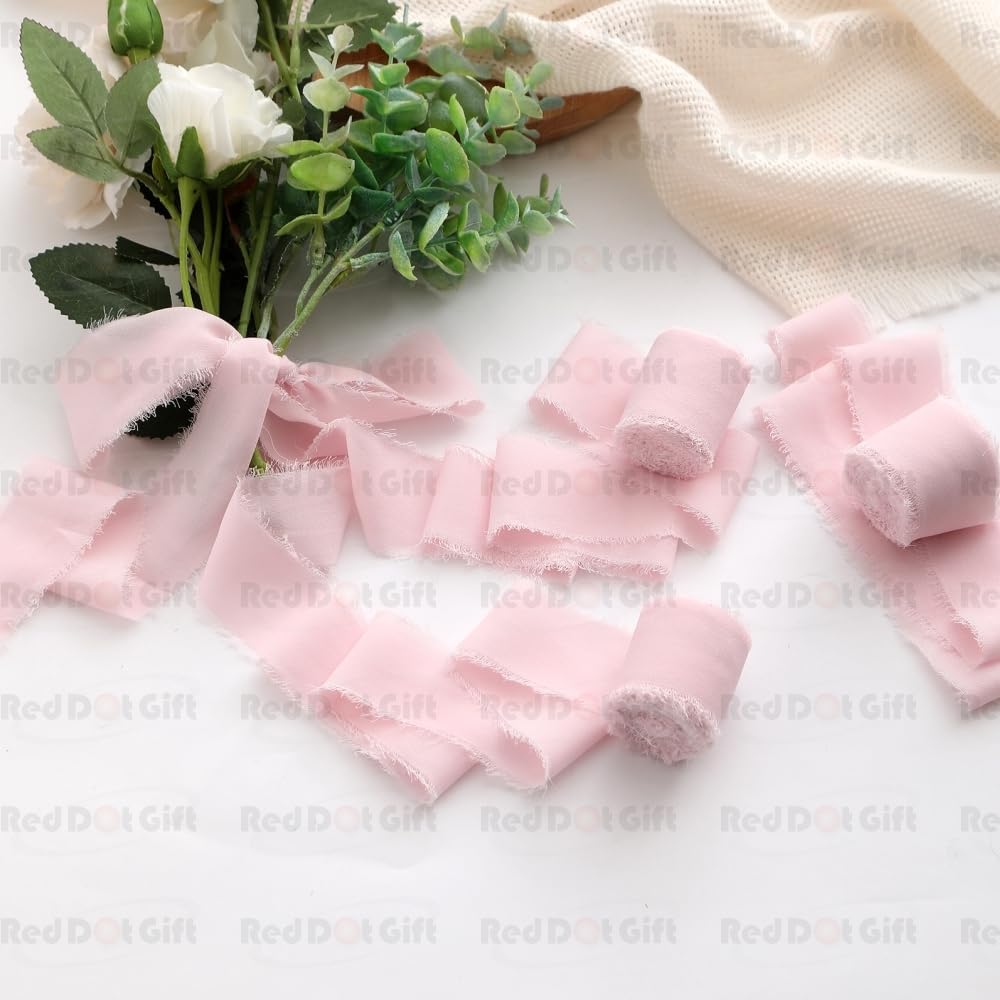 Ribbon 3 Rolls Chiffon Ribbons Packed, 1.5" x 7Yd Wrapping Ribbon Set for Gift Wrapping, Wedding Decor, Wedding Invitations, Bouquet Wrap, Flower Bouquet, Bridal Bouquets, DIY Crafts - Image 9