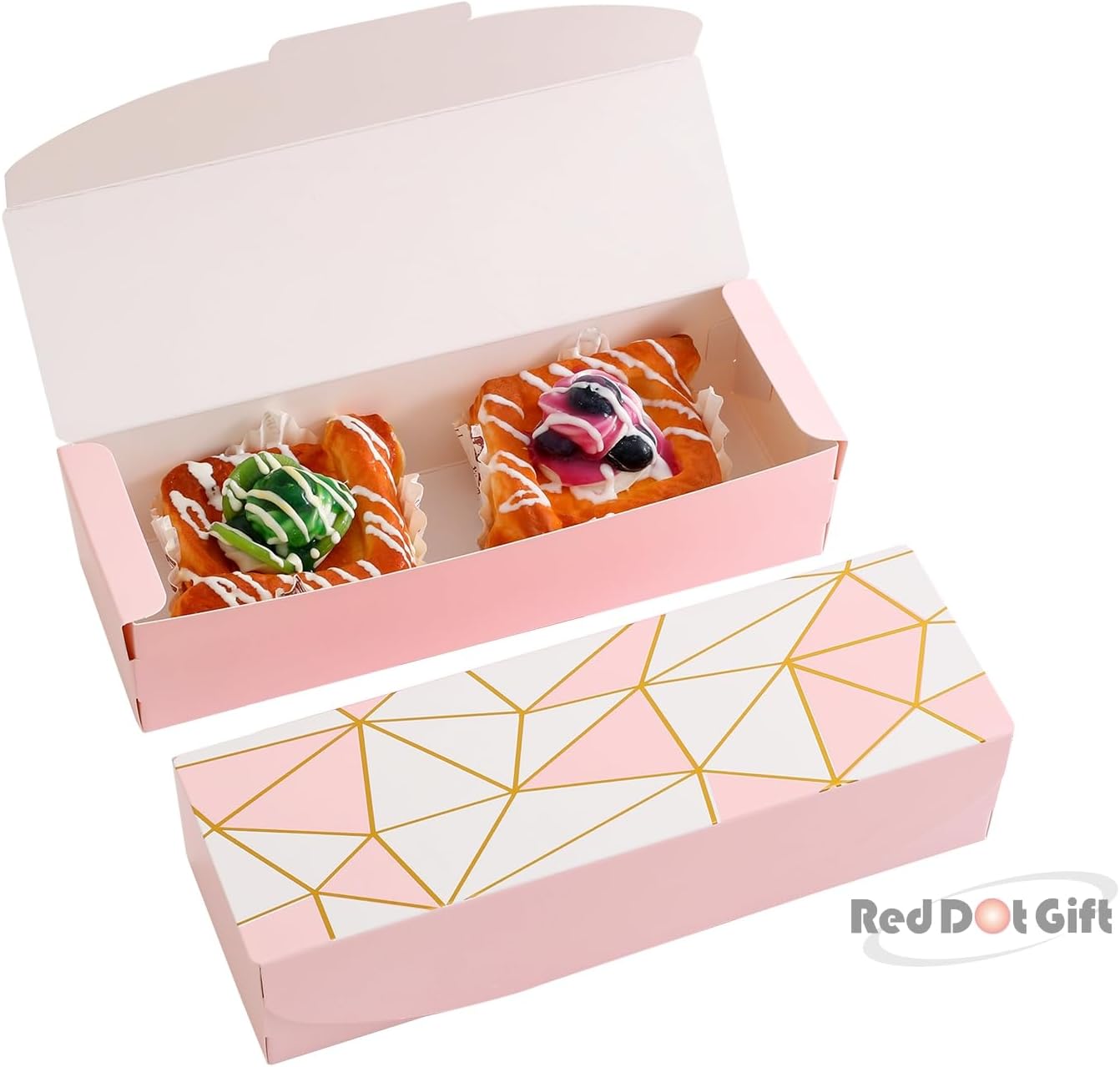 Rectangle Boxes, Cardboard Biscuit Boxes, Cookie Packaging Containers, Baking Cake Chocolate Storage Party Supplies Wedding Gifts. (Size: 21.5x7x5 cm) - Image 4